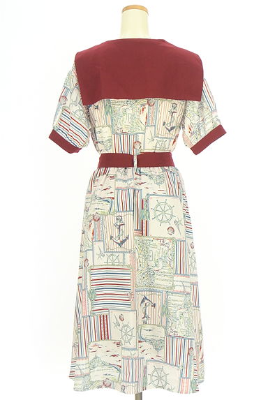 axes femme（アクシーズファム）の古着「海モチーフ柄セーラー襟ワンピース（ワンピース・チュニック）」大画像２へ