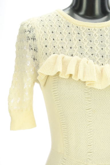 クリックで大画像表示 Snidel(スナイデル)の古着「透かし切替フリルニットミニワンピース(ワンピース・チュニック)」大画像4へ