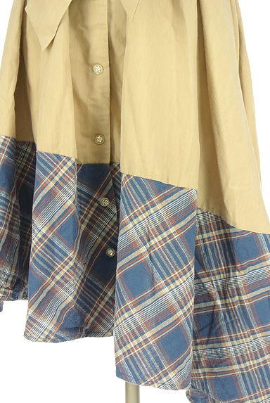 クリックで大画像表示 axes femme(アクシーズファム)の古着「裾チェック柄切替半そでシャツワンピース(ワンピース・チュニック)」大画像5へ