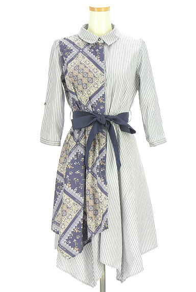 axes femme（アクシーズファム）の古着「ペイズリー柄付きアシンメトリーシャツワンピース（ワンピース・チュニック）」大画像１へ