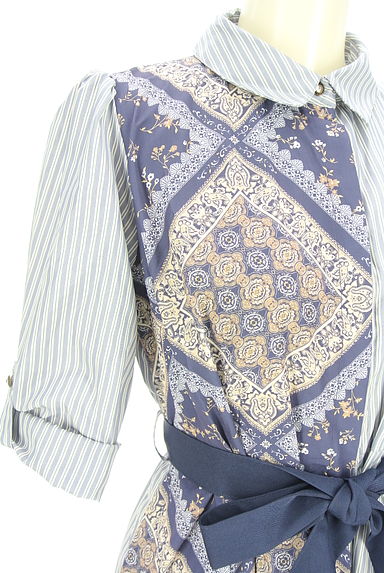 axes femme（アクシーズファム）の古着「ペイズリー柄付きアシンメトリーシャツワンピース（ワンピース・チュニック）」大画像４へ