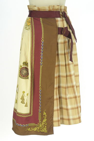 axes femme（アクシーズファム）の古着「axes femme POETIQUE スカーフレイヤードチェック柄スカート（スカート）」大画像１へ