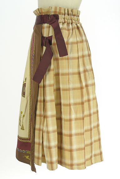 axes femme（アクシーズファム）の古着「axes femme POETIQUE スカーフレイヤードチェック柄スカート（スカート）」大画像３へ