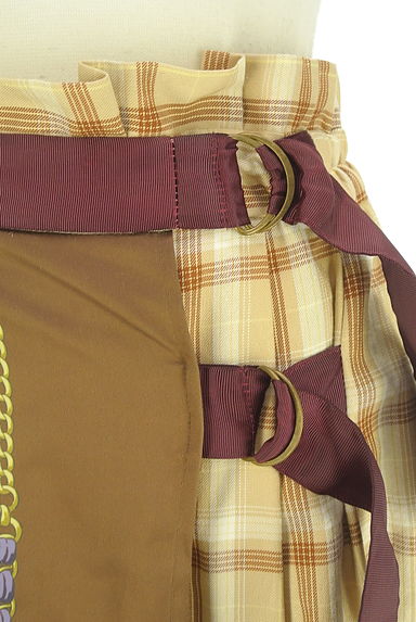 axes femme（アクシーズファム）の古着「axes femme POETIQUE スカーフレイヤードチェック柄スカート（スカート）」大画像４へ