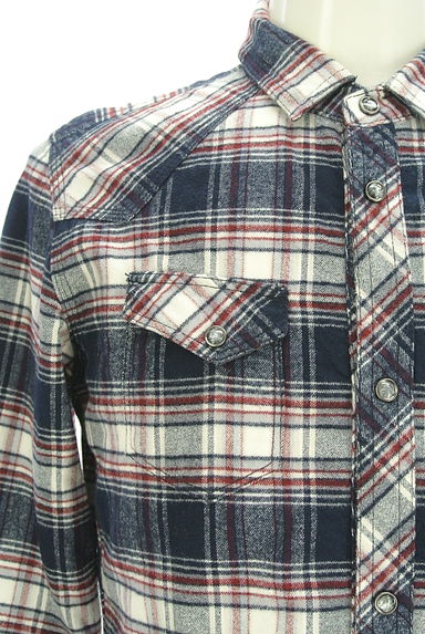 NICOLE（ニコル）の古着「NICOLE CLUB FOR MEN フランネルチェック柄シャツ（カジュアルシャツ）」大画像４へ