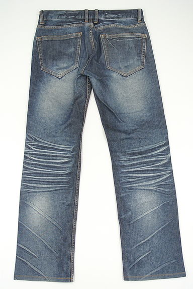 クリックで大画像表示 NICOLE(ニコル)の古着「ウォッシュド加工ストレートデニムパンツ(デニムパンツ)」大画像2へ