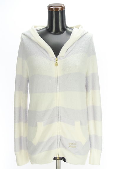 クリックで大画像表示 gelato pique(ジェラートピケ)の古着「ボーダーニットパーカー(スウェット・パーカー)」大画像1へ