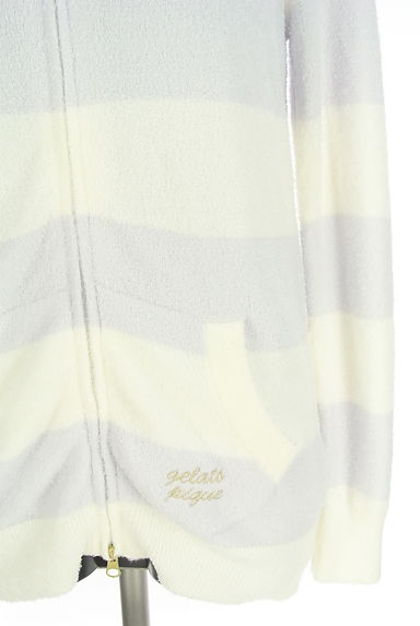 クリックで大画像表示 gelato pique(ジェラートピケ)の古着「ボーダーニットパーカー(スウェット・パーカー)」大画像5へ