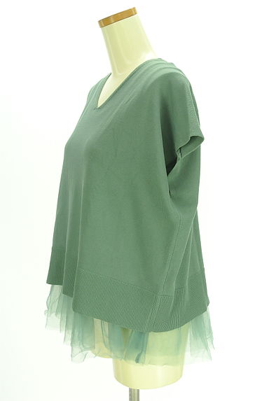 OPAQUE.CLIP（オペークドットクリップ）の古着「チュールタンク+ニット（アンサンブル）」大画像３へ