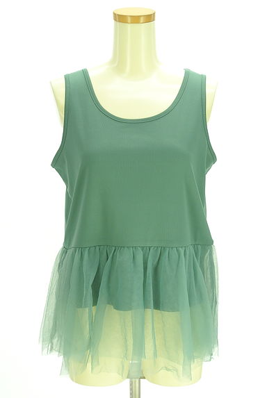 OPAQUE.CLIP（オペークドットクリップ）の古着「チュールタンク+ニット（アンサンブル）」大画像４へ