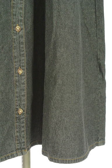 クリックで大画像表示 Samansa Mos2(サマンサモスモス)の古着「パフスリーブロングデニムシャツワンピース(ワンピース・チュニック)」大画像5へ