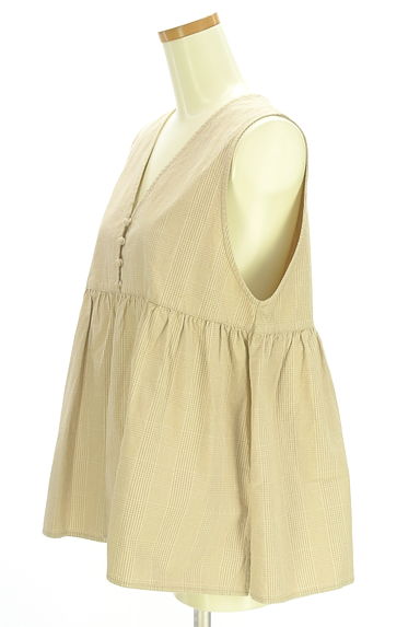 POU DOU DOU（プードゥドゥ）の古着「チェック柄ペプラムベスト（ベスト・ジレ）」大画像３へ