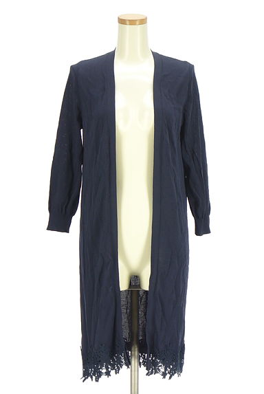 クリックで大画像表示 MISCH MASCH(ミッシュマッシュ)の古着「裾レースロングニットカーディガン(カーディガン・ボレロ)」大画像1へ