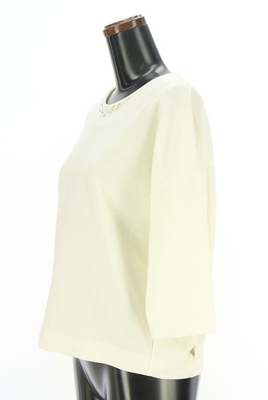 クリックで大画像表示 earth music&ecology(アースミュージック&エコロジー)の古着「ビーズ刺繍8分袖プルオーバー(カットソー・プルオーバー)」大画像3へ