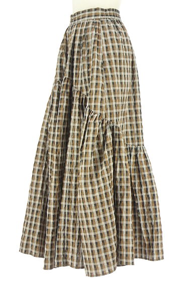 Ungrid（アングリッド）の古着「ガンクラブチェック柄ロングスカート（ロングスカート・マキシスカート）」大画像３へ