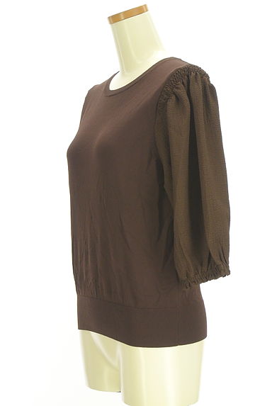 クリックで大画像表示 MK MICHEL KLEIN(エムケーミッシェルクラン)の古着「別地パフスリーブ7分袖ニットトップス(ニット)」大画像3へ