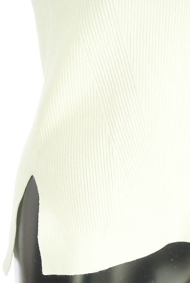 Mystrada（マイストラーダ）の古着「シフォン花柄刺繍入りノースリリブニットトップス（ニット）」大画像５へ