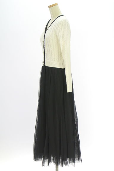 Apuweiser riche（アプワイザーリッシェ）の古着「ニット×チュールロングワンピース（ワンピース・チュニック）」大画像３へ