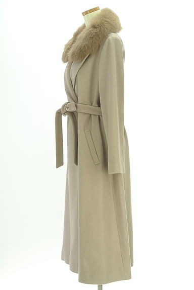 Apuweiser riche（アプワイザーリッシェ）の古着「ベルト付きファー襟ロングコート（コート）」大画像３へ