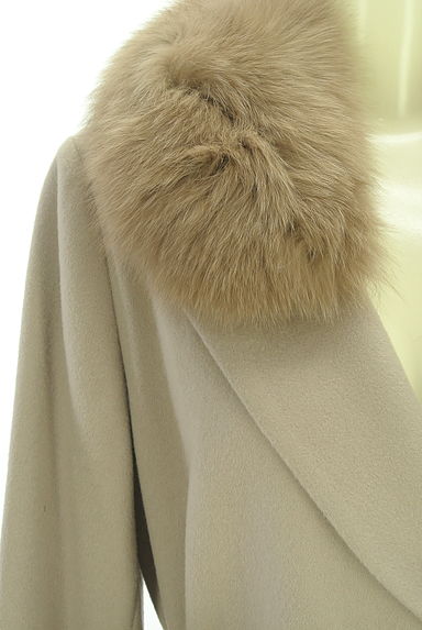 Apuweiser riche（アプワイザーリッシェ）の古着「ベルト付きファー襟ロングコート（コート）」大画像４へ