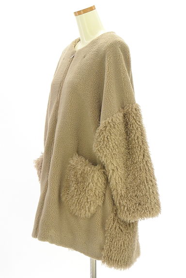 Espeyrac（エスペラック）の古着「エコファー×ボアノーカラーコート（コート）」大画像３へ