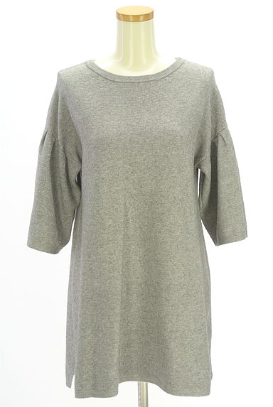 クリックで大画像表示 Tiaclasse(ティアクラッセ)の古着「フレアスリーブニットチュニック(ニット)」大画像1へ