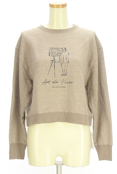 HUMAN WOMAN（ヒューマンウーマン）の古着「プリントショートスウェットトップス（スウェット・パーカー）」大画像１へ