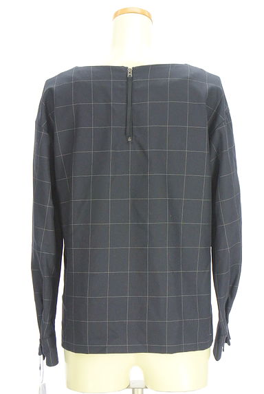 HUMAN WOMAN（ヒューマンウーマン）の古着「ウィンドウペンチェックブラウス（カットソー・プルオーバー）」大画像２へ