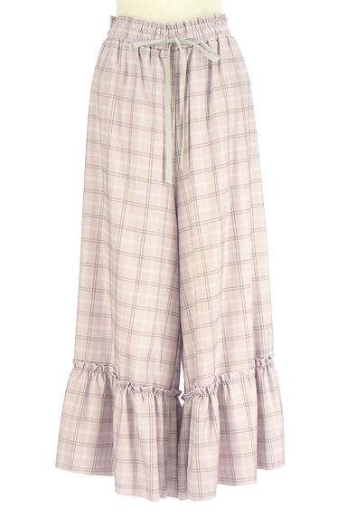 axes femme（アクシーズファム）の古着「axes femme POETIQUE チェックフレアパンツ（パンツ）」大画像１へ