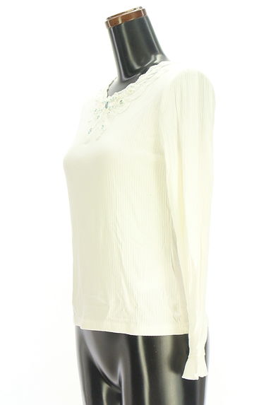 axes femme（アクシーズファム）の古着「ラインストーン付きレースリブカットソー（カットソー・プルオーバー）」大画像３へ