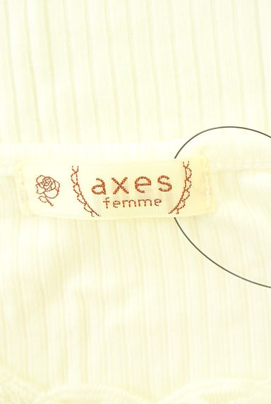 axes femme（アクシーズファム）の古着「ラインストーン付きレースリブカットソー（カットソー・プルオーバー）」大画像６へ
