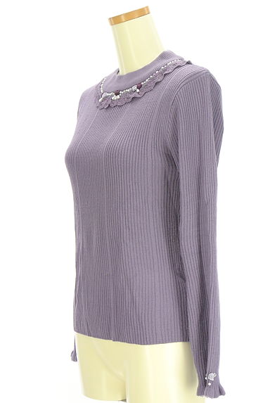 axes femme（アクシーズファム）の古着「レースモックネックリブニット（ニット）」大画像３へ