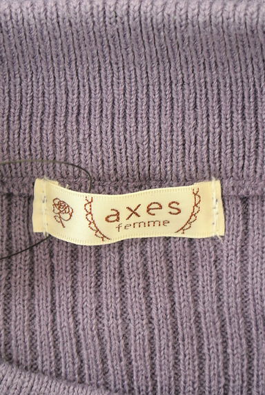 axes femme（アクシーズファム）の古着「レースモックネックリブニット（ニット）」大画像６へ