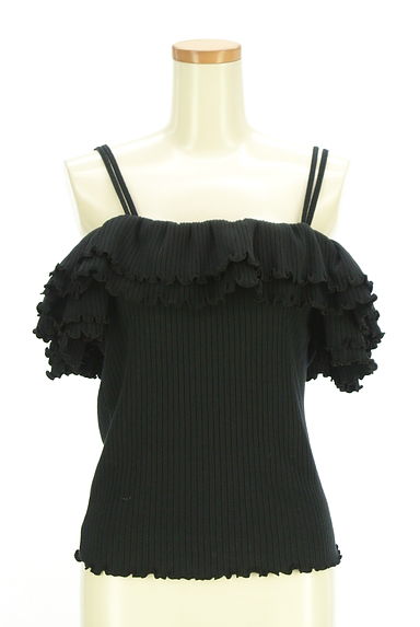 DEICY（デイシー）の古着「ティアードフリルオフショルリブニット（ニット）」大画像１へ