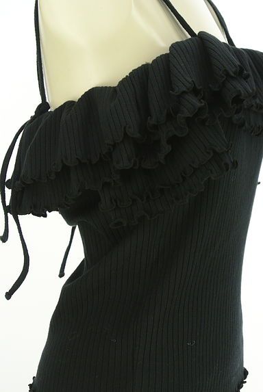 DEICY（デイシー）の古着「ティアードフリルオフショルリブニット（ニット）」大画像４へ