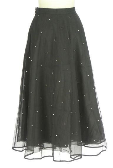 DEICY（デイシー）の古着「パール付きロングチュールスカート（ロングスカート・マキシスカート）」大画像２へ