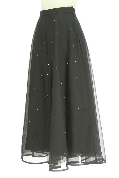 DEICY（デイシー）の古着「パール付きロングチュールスカート（ロングスカート・マキシスカート）」大画像３へ