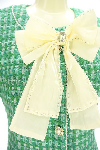 Sister Jane（シスタージェーン）の古着「リボンブローチ付きツイード膝上ワンピース（ワンピース・チュニック）」大画像４へ