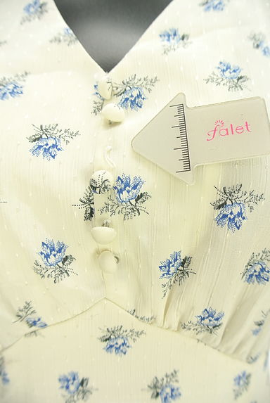 DEICY（デイシー）の古着「光沢ドット×花柄ロングワンピース（ワンピース・チュニック）」大画像５へ