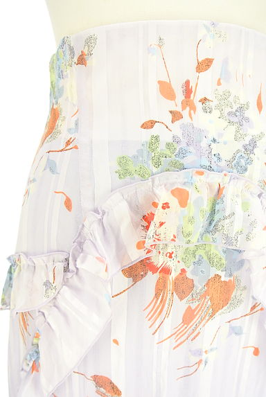 DEICY（デイシー）の古着「me&me couture ストライプ×花柄ロングスカート（ロングスカート・マキシスカート）」大画像４へ