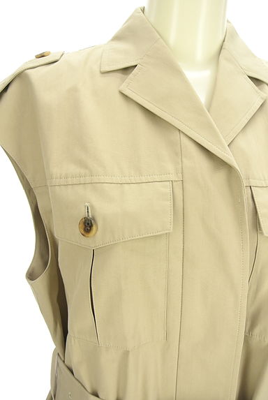 クリックで大画像表示 theory luxe(セオリーリュクス)の古着「ベルト付きトレンチ風ロングジレ(トレンチコート)」大画像4へ