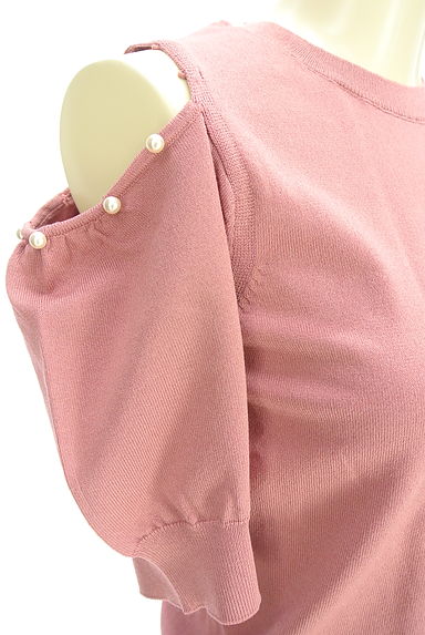 PROPORTION BODY DRESSING（プロポーションボディドレッシング）の古着「パール付きオープンショルダーニット（ニット）」大画像５へ