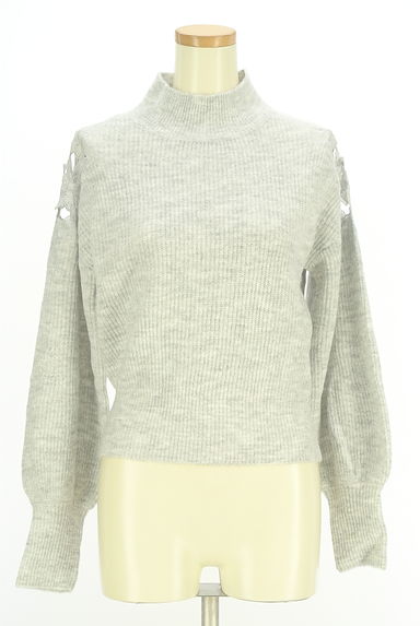 PROPORTION BODY DRESSING（プロポーションボディドレッシング）の古着「レース切り替えモックネックニット（セーター）」大画像１へ