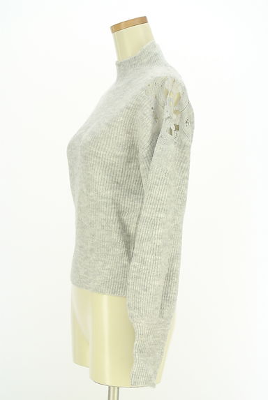 PROPORTION BODY DRESSING（プロポーションボディドレッシング）の古着「レース切り替えモックネックニット（セーター）」大画像３へ