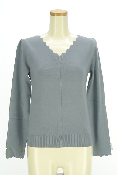 クリックで大画像表示 PROPORTION BODY DRESSING(プロポーションボディドレッシング)の古着「スカラップハイゲージニット(ニット)」大画像1へ