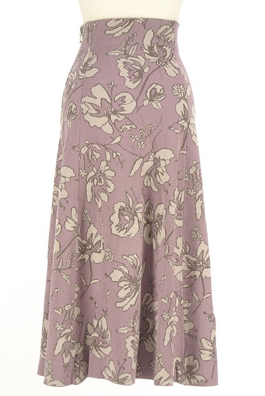 クリックで大画像表示 PROPORTION BODY DRESSING(プロポーションボディドレッシング)の古着「花柄ニットフレアスカート(ロングスカート・マキシスカート)」大画像2へ