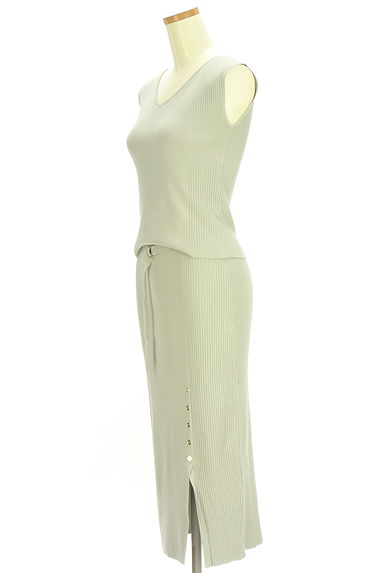 PROPORTION BODY DRESSING（プロポーションボディドレッシング）の古着「リブニットタンク+ミモレスカート（セットアップ（ジャケット＋スカート））」大画像３へ