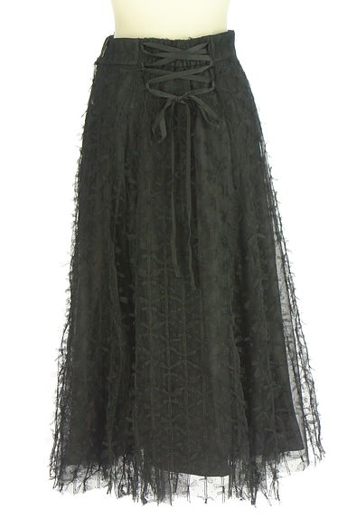 クリックで大画像表示 PROPORTION BODY DRESSING(プロポーションボディドレッシング)の古着「ドット×リボンチュールロングスカート(ロングスカート・マキシスカート)」大画像2へ