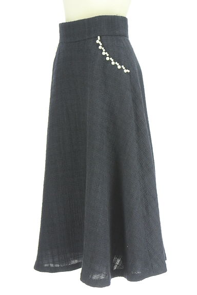 PROPORTION BODY DRESSING（プロポーションボディドレッシング）の古着「パール付きミモレフレアスカート（ロングスカート・マキシスカート）」大画像３へ