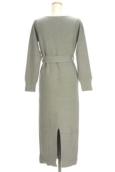 クリックで大画像表示 PROPORTION BODY DRESSING(プロポーションボディドレッシング)の古着「ベルト付きロングニットワンピース(ワンピース・チュニック)」大画像2へ